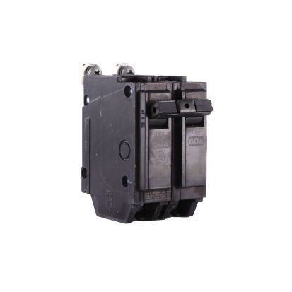GE Q-Line® THQB2160 Miniature Circuit Breaker, 120/240 VAC, 60 A, 10 kA, 2 Poles, LI/Non-Interchangeable Trip